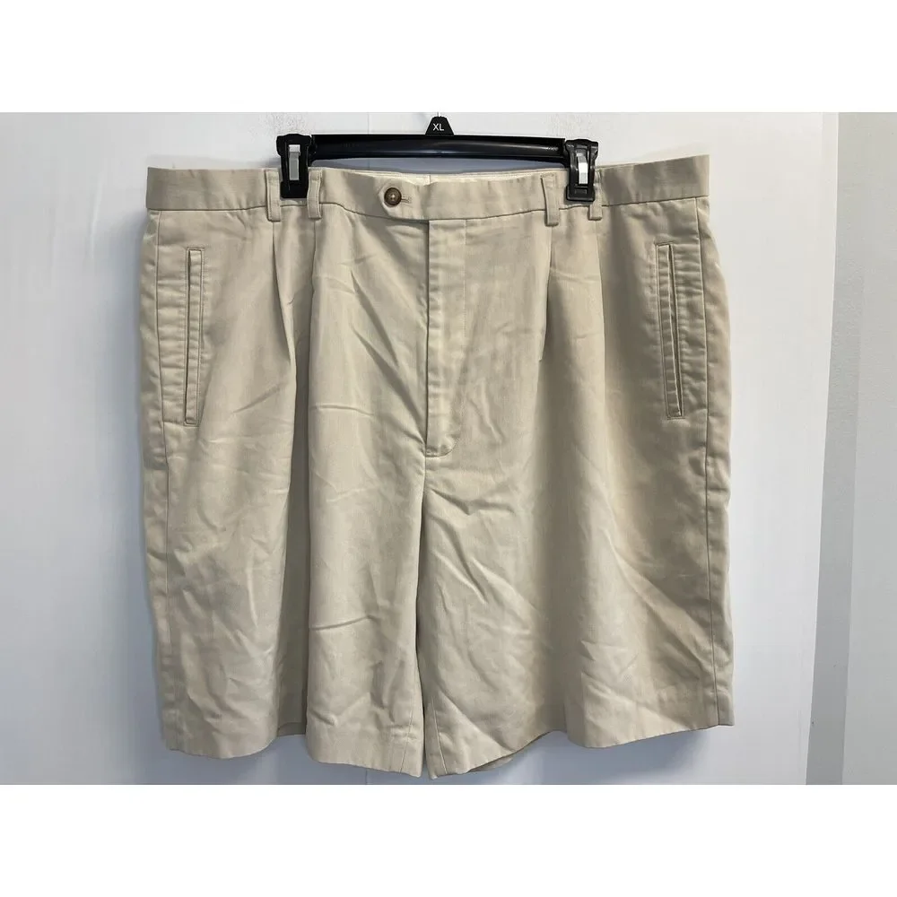 Cutter & Buck Men's Size 42 Pleated Shorts Khaki 9